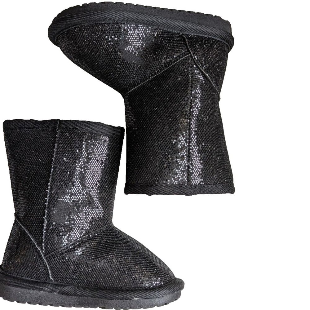 The Children's Place Toddler Girl Sequin Chalet Boot Winter Black Lined …